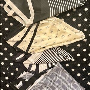 Fashionable Black and Cream Patterned Scarves